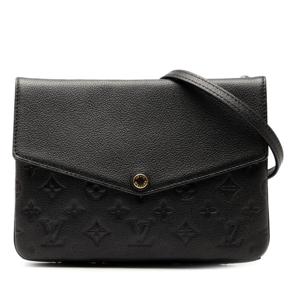 Louis Vuitton Empreinte Twice Shoulder Bag Black Leather
